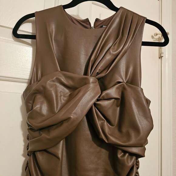 Faux Leather Dress - Picture 3 of 9